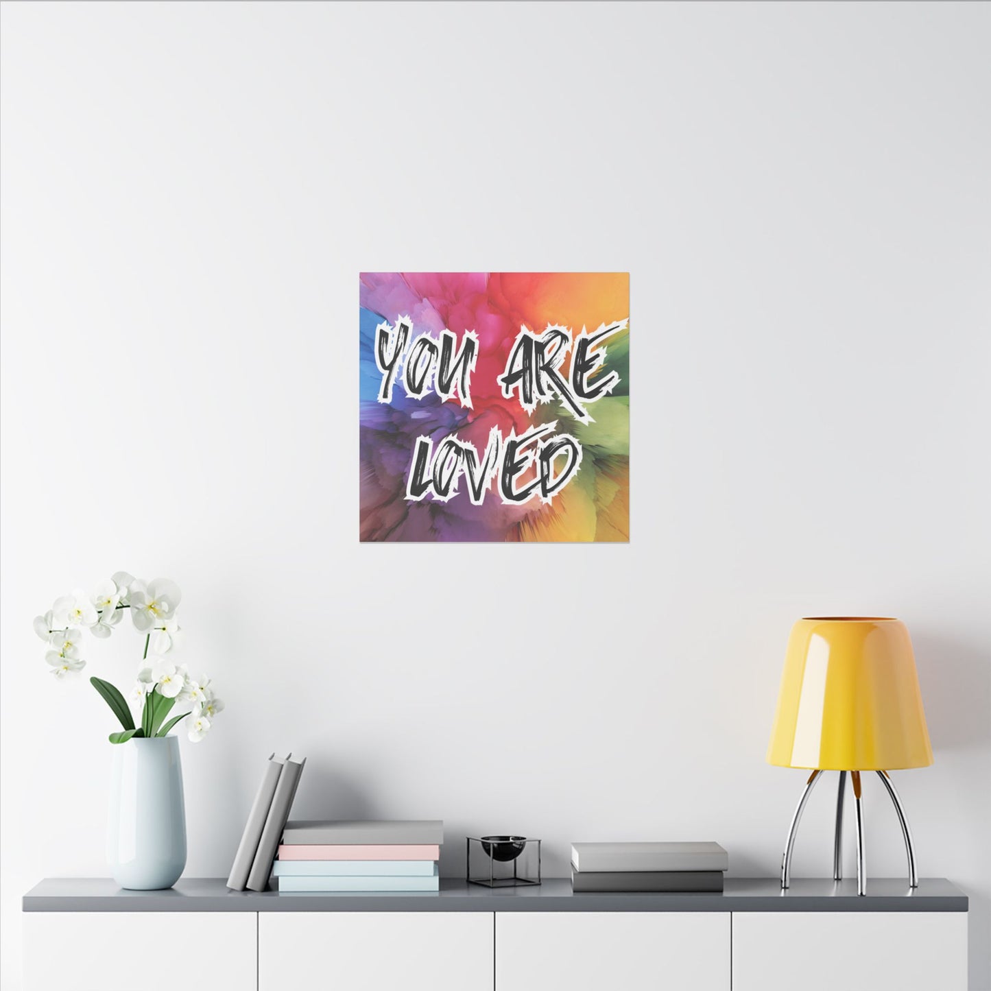 Canvas Print, You Are Loved Mental Health Awareness, Wall Art Decor, Inspirational Quote Gift, Supportive Home Decor,