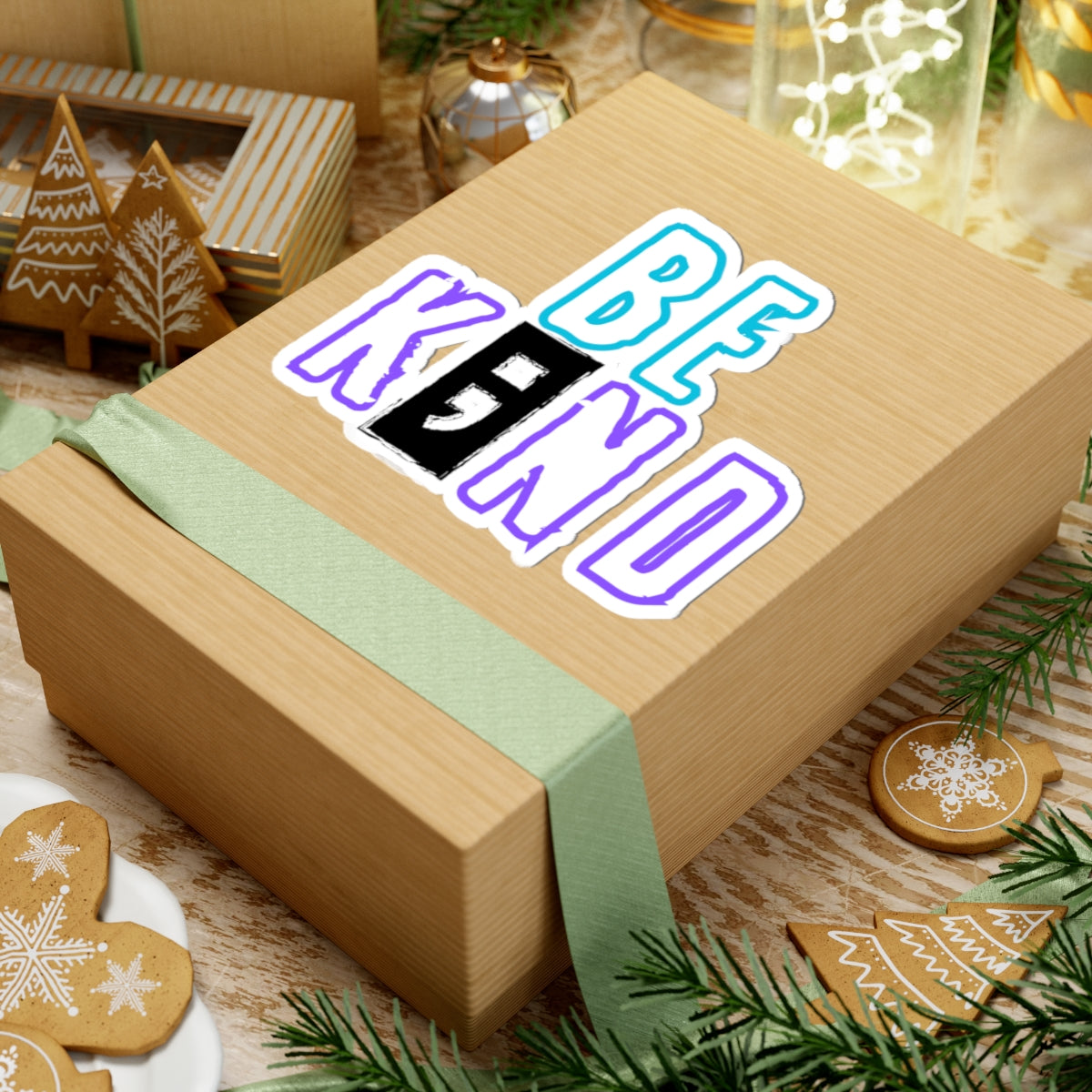 Be K;nd Kiss-Cut Stickers | Positive Affirmation Decor for Laptops, Water Bottles & More