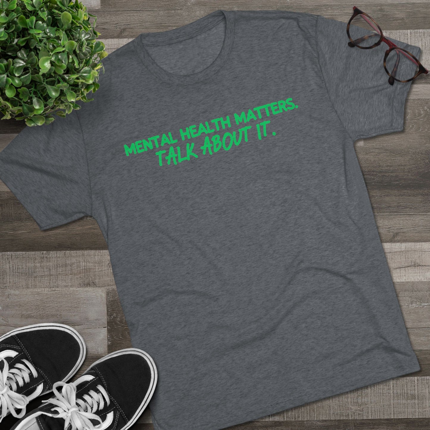 Mental Health Awareness Crew Tee - Mental Health Matters. Talk About It. T-Shirt