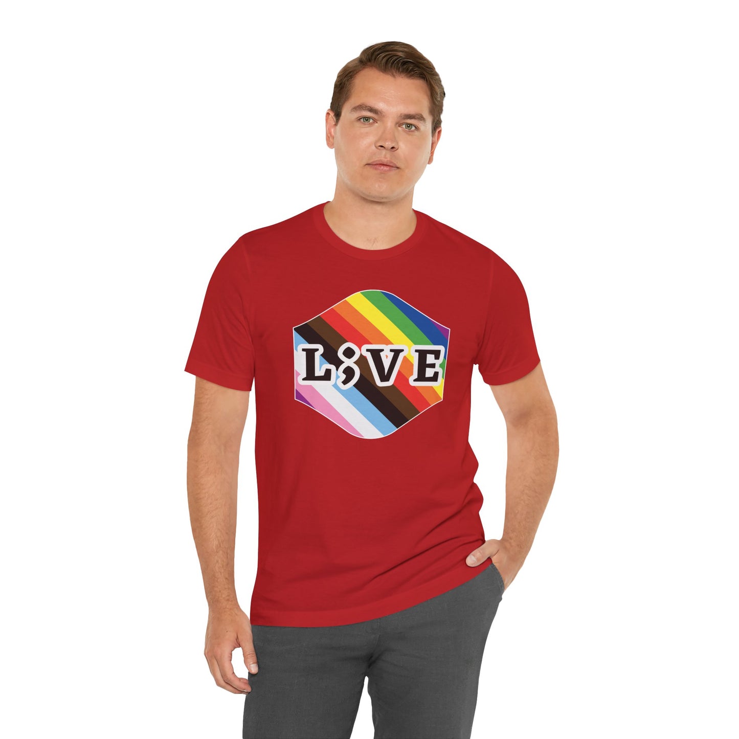 Unisex Tee: L;VE Pride Suicide Prevention Awareness T-Shirt