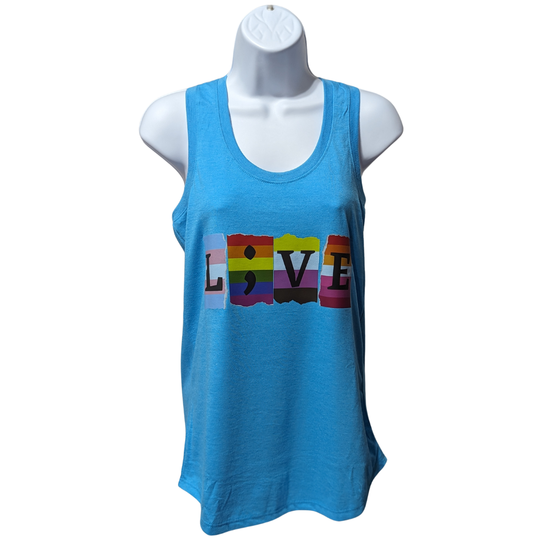 Pride Ladies Racerback Tank Top (Teal)