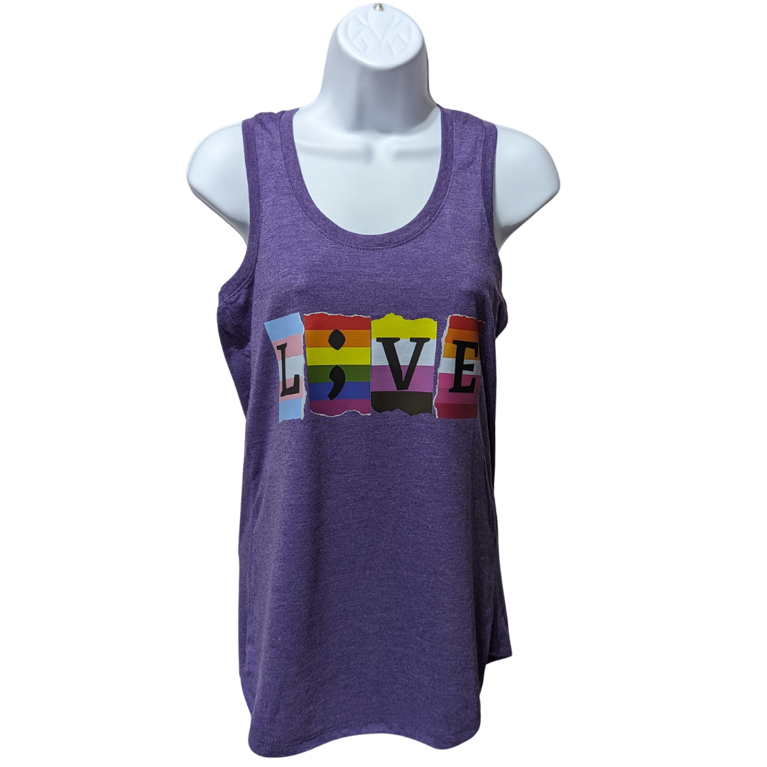 Pride Ladies Racerback Tank Top (Purple)