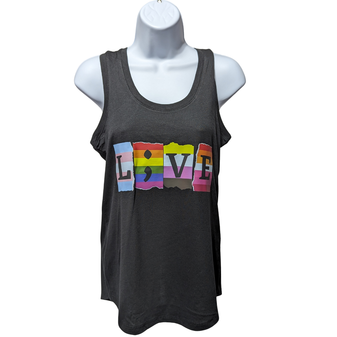 Pride Ladies Racerback Tank Top (Black)