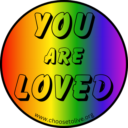 L;VE YOU ARE LOVED Rainbow Sticker