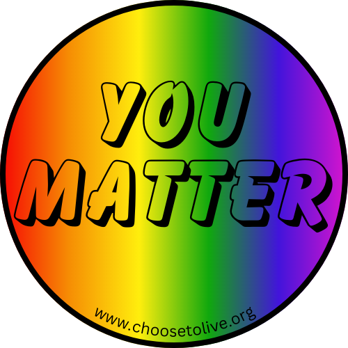 L;VE YOU MATTER Rainbow Sticker