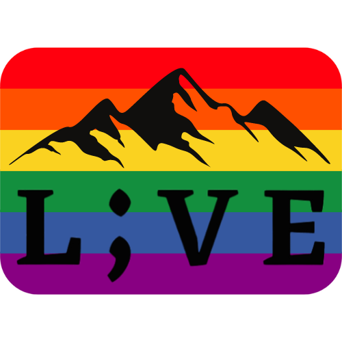 L;VE RAINBOW Sticker 2" x 3"