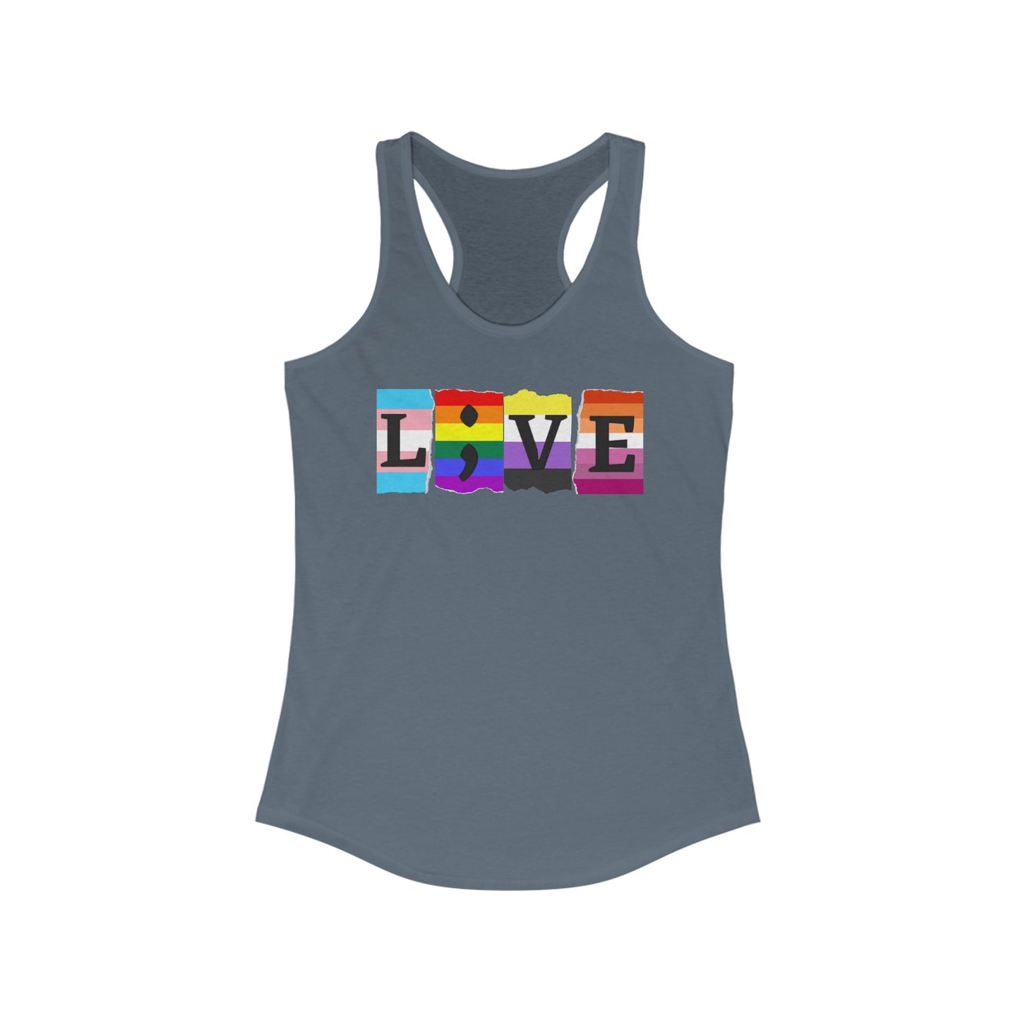 LGBTQ+ L;VE Racerback Tank Top, Pride Apparel