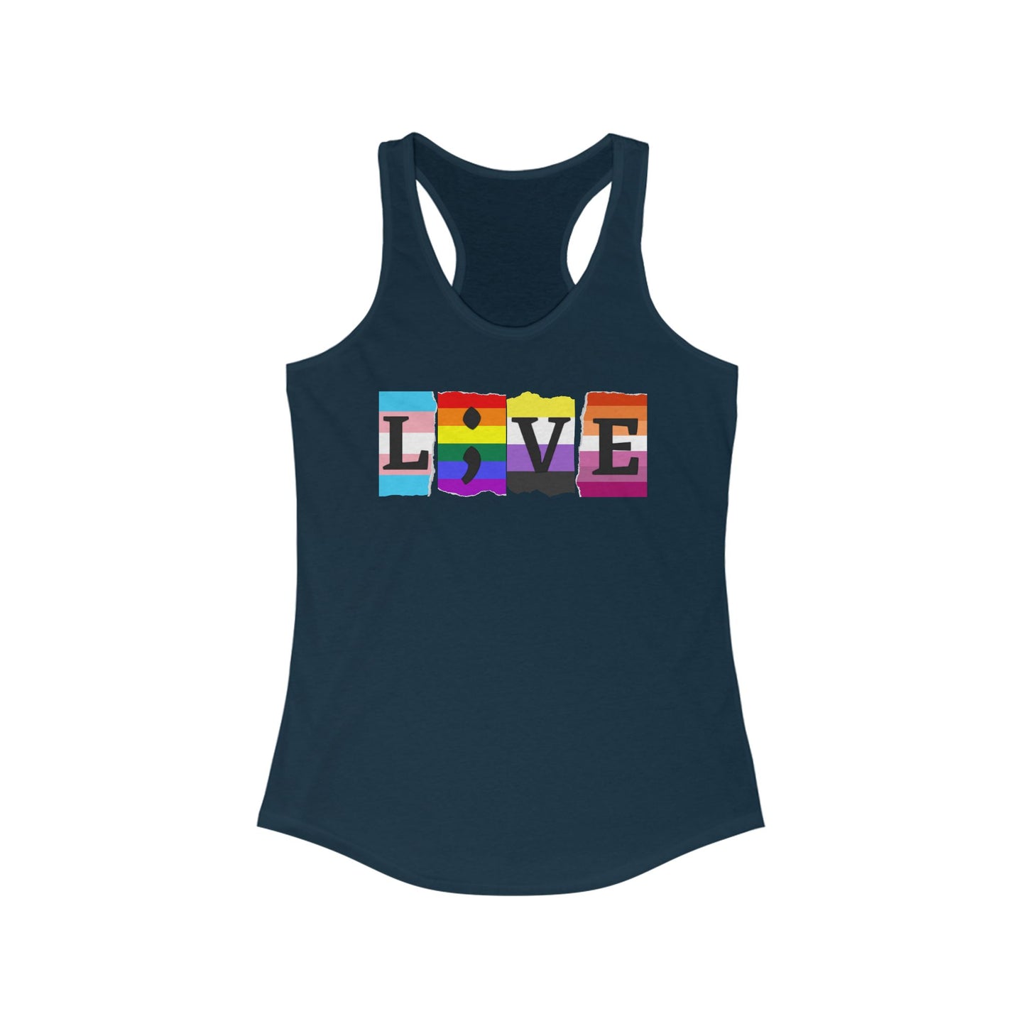 LGBTQ+ L;VE Racerback Tank Top, Pride Apparel