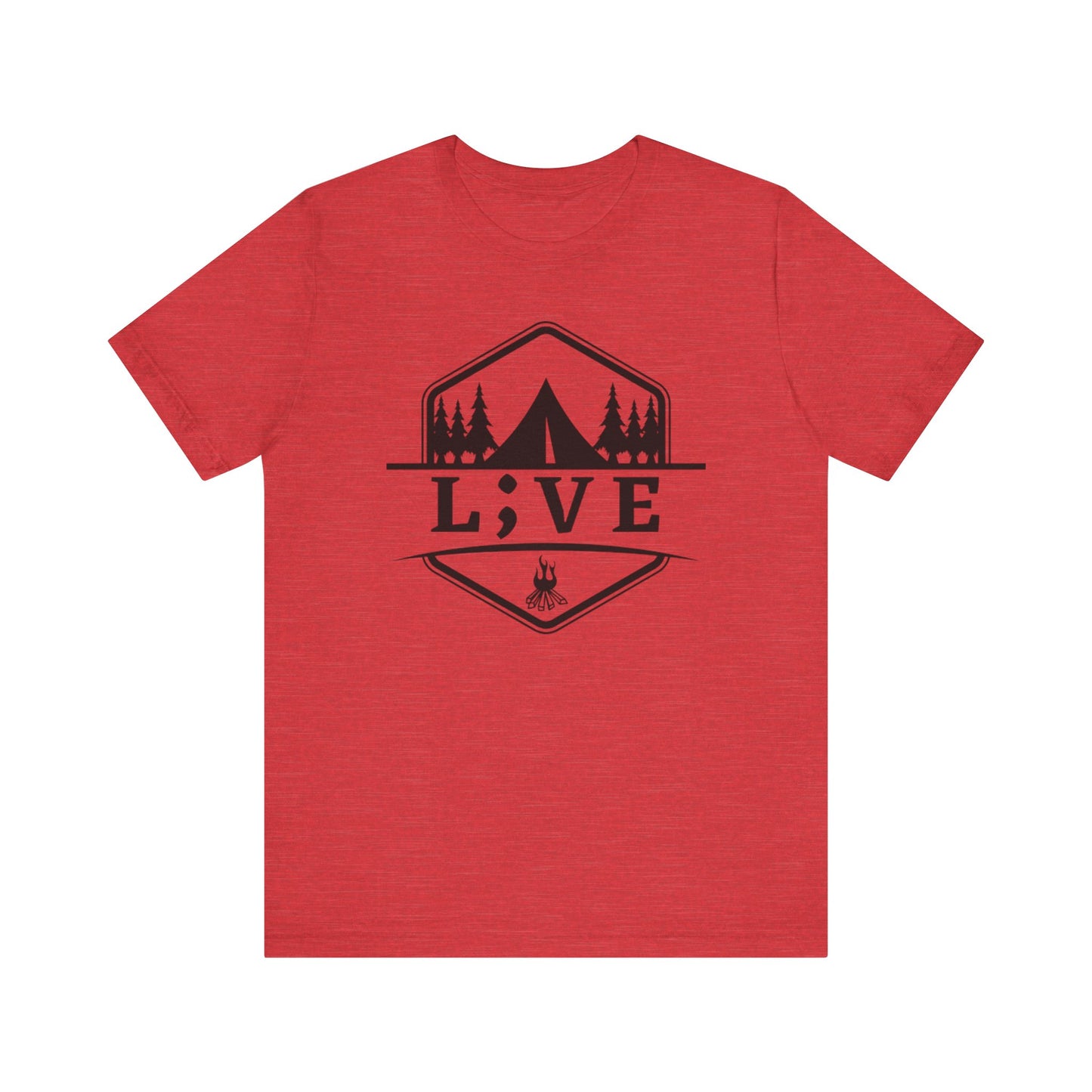 L;VE Camping Theme Suicide Prevention T-Shirt