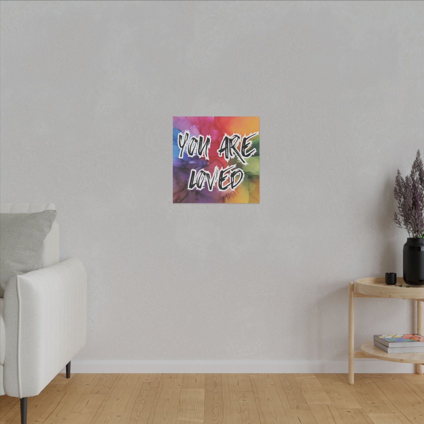 Canvas Print, You Are Loved Mental Health Awareness, Wall Art Decor, Inspirational Quote Gift, Supportive Home Decor,