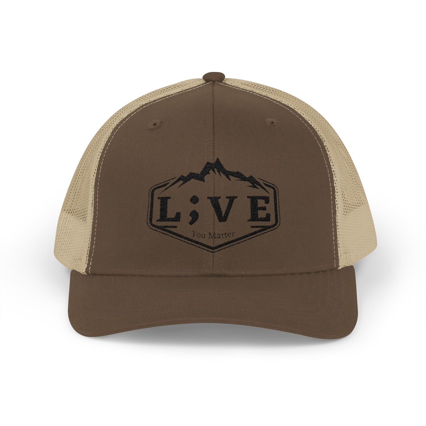 L;VE Branded Snapback Trucker Cap, Adventure Hat, Outdoor Lifestyle