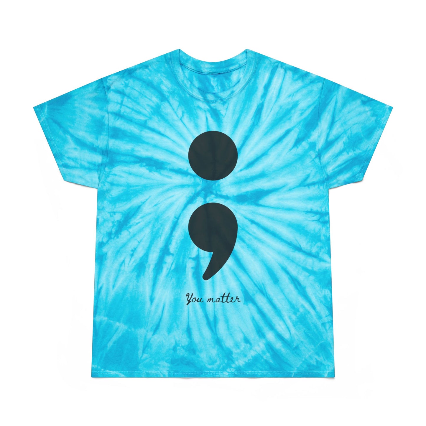 Tie-Dye Semicolon Series Tee, Suicide Prevention Awareness Shirt