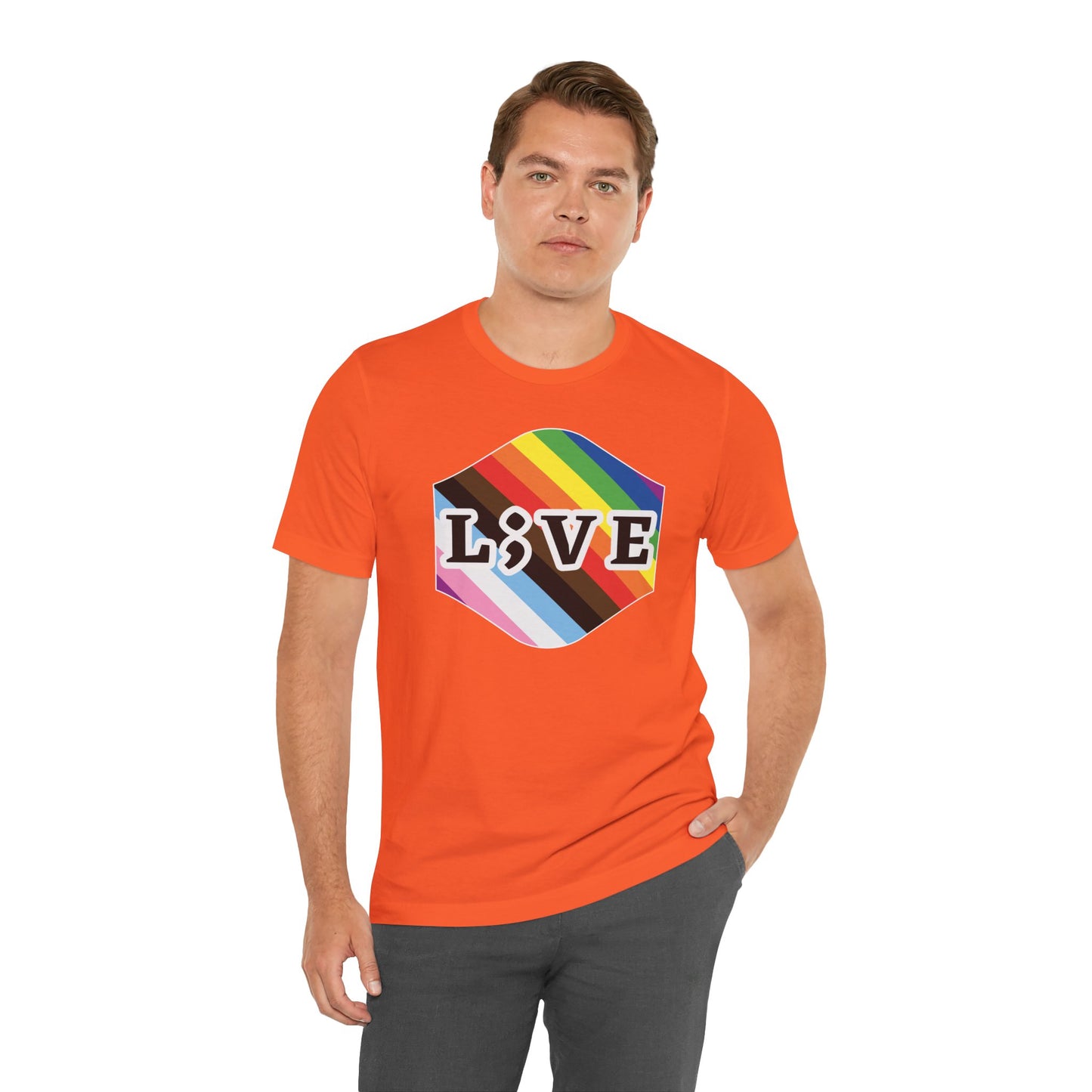 Unisex Tee: L;VE Pride Suicide Prevention Awareness T-Shirt