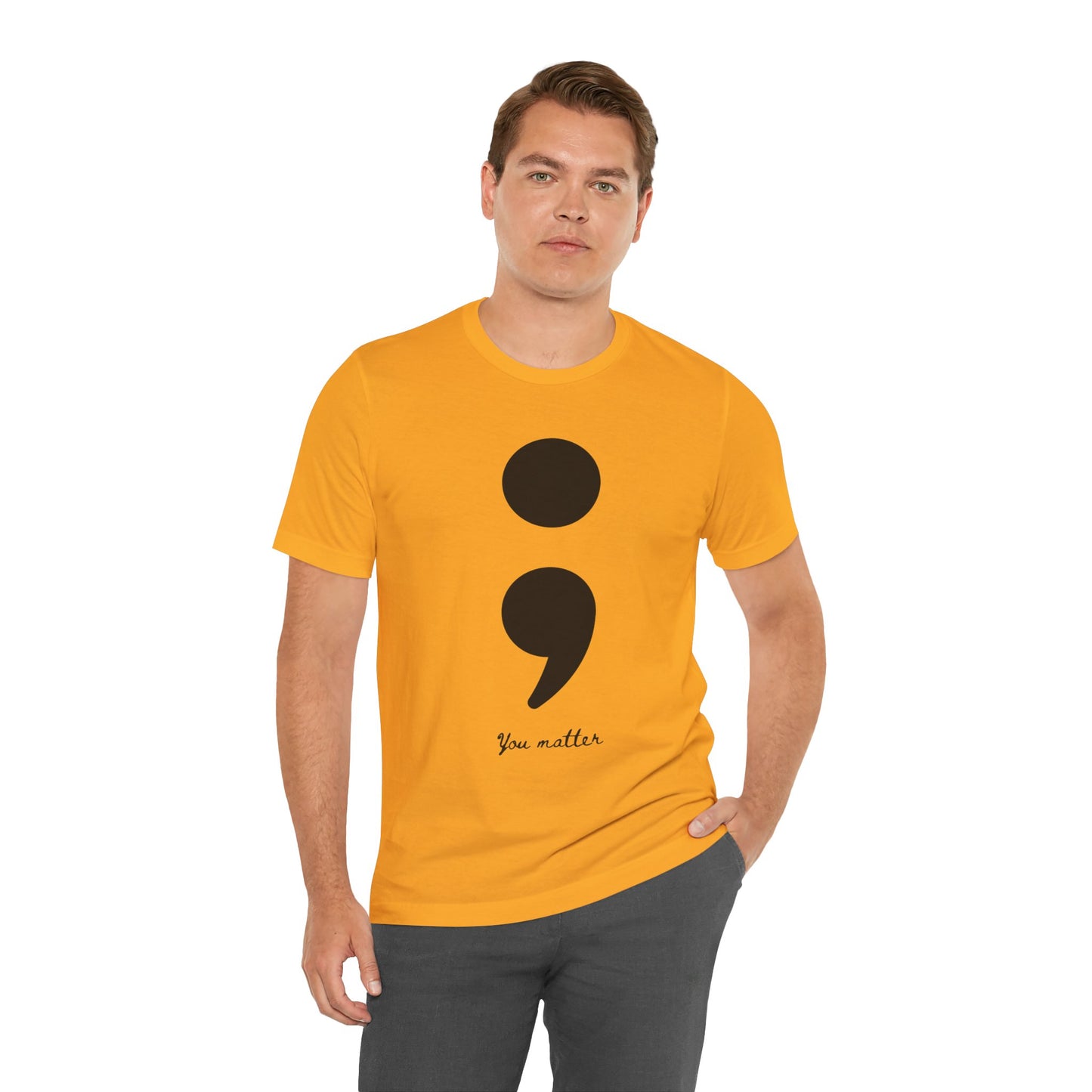 Semicolon T-Shirt You Matter Suicide Prevention Mental Health Awareness