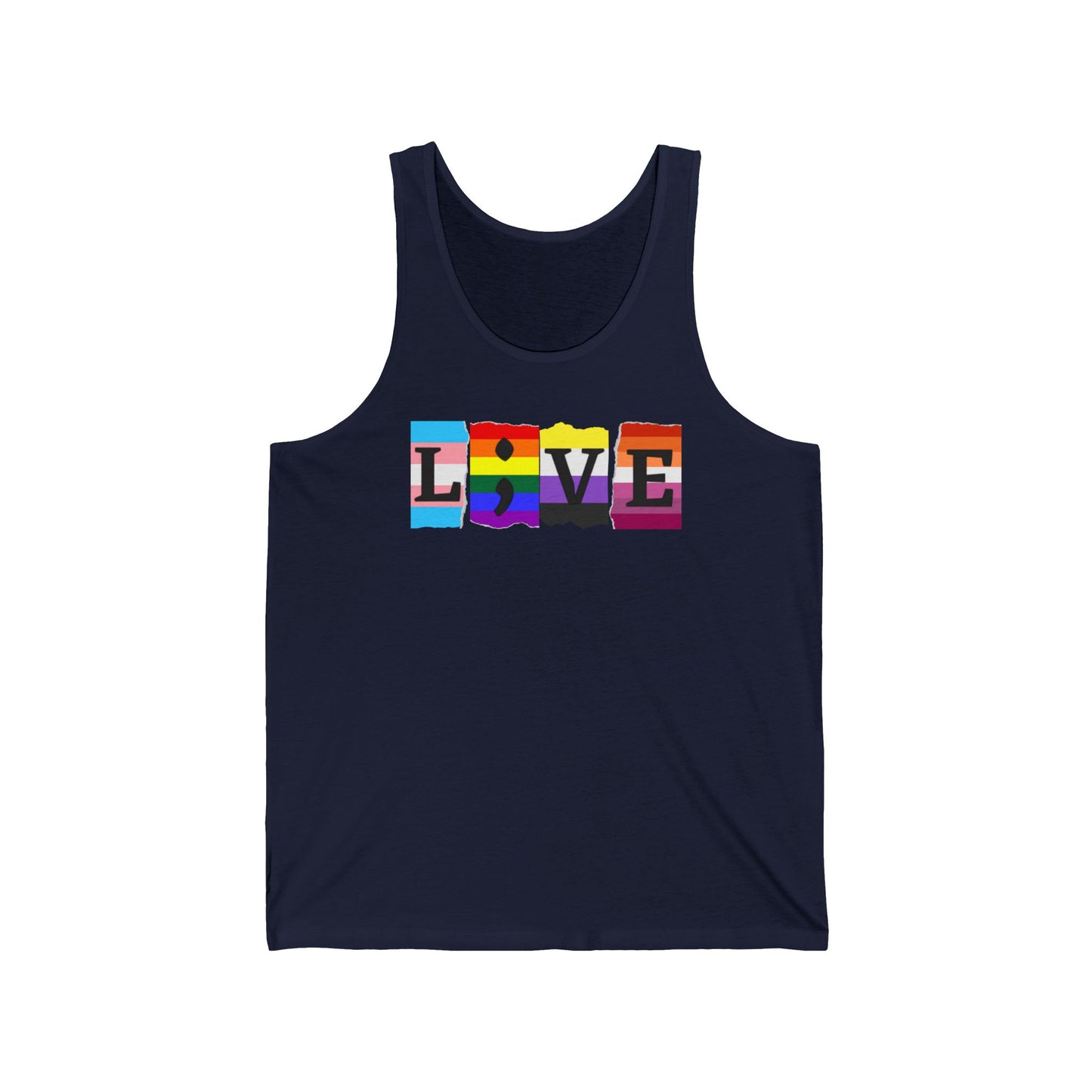 Pride L;VE Unisex Jersey Tank, LGBTQ+ Apparel