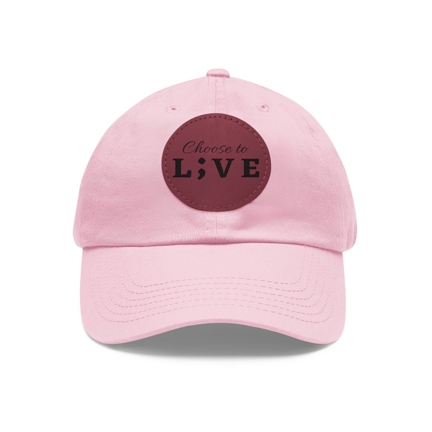 Choose to L;VE Classic Hat - Unisex Leather Patch Cap for Everyday Wear