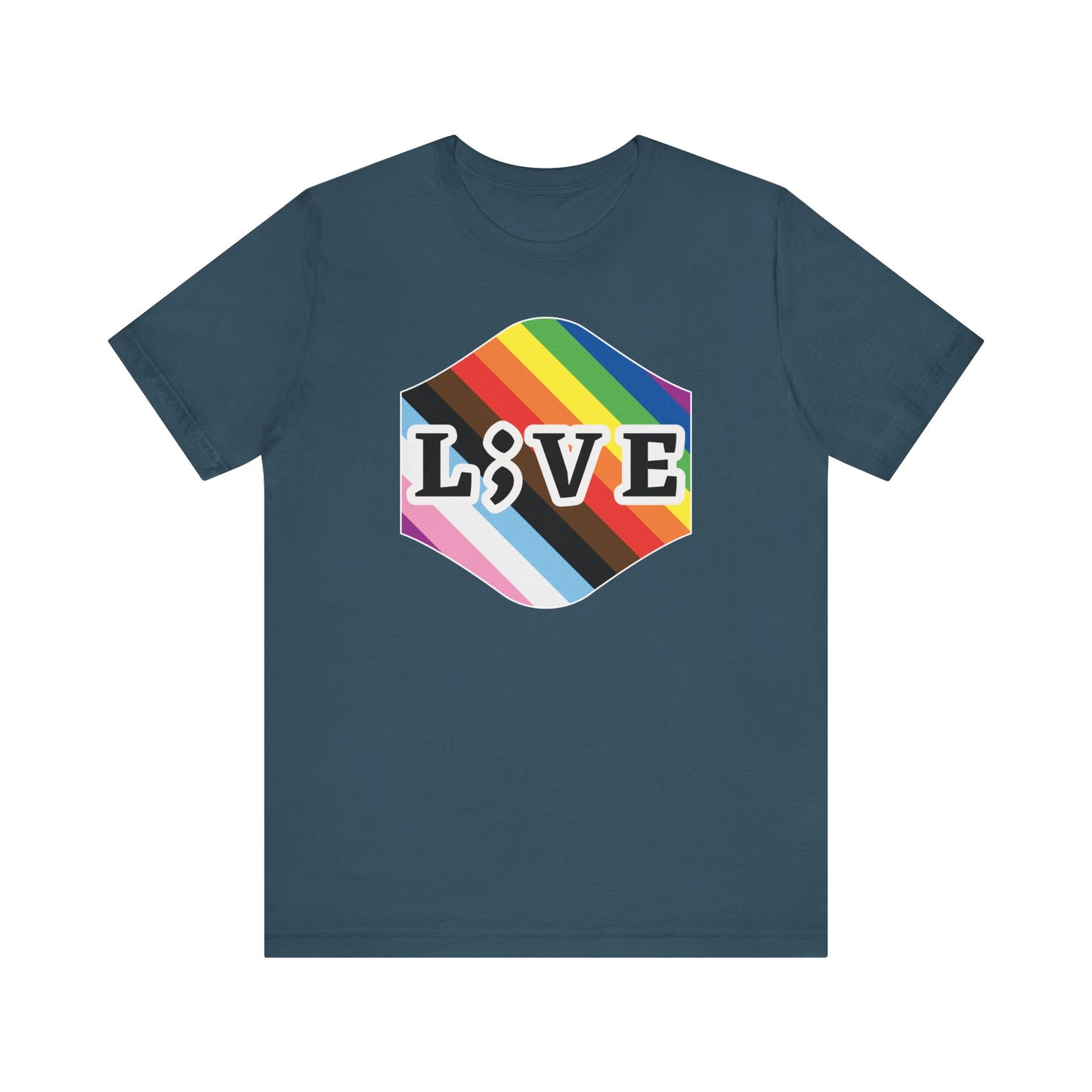 Unisex Tee: L;VE Pride Suicide Prevention Awareness T-Shirt