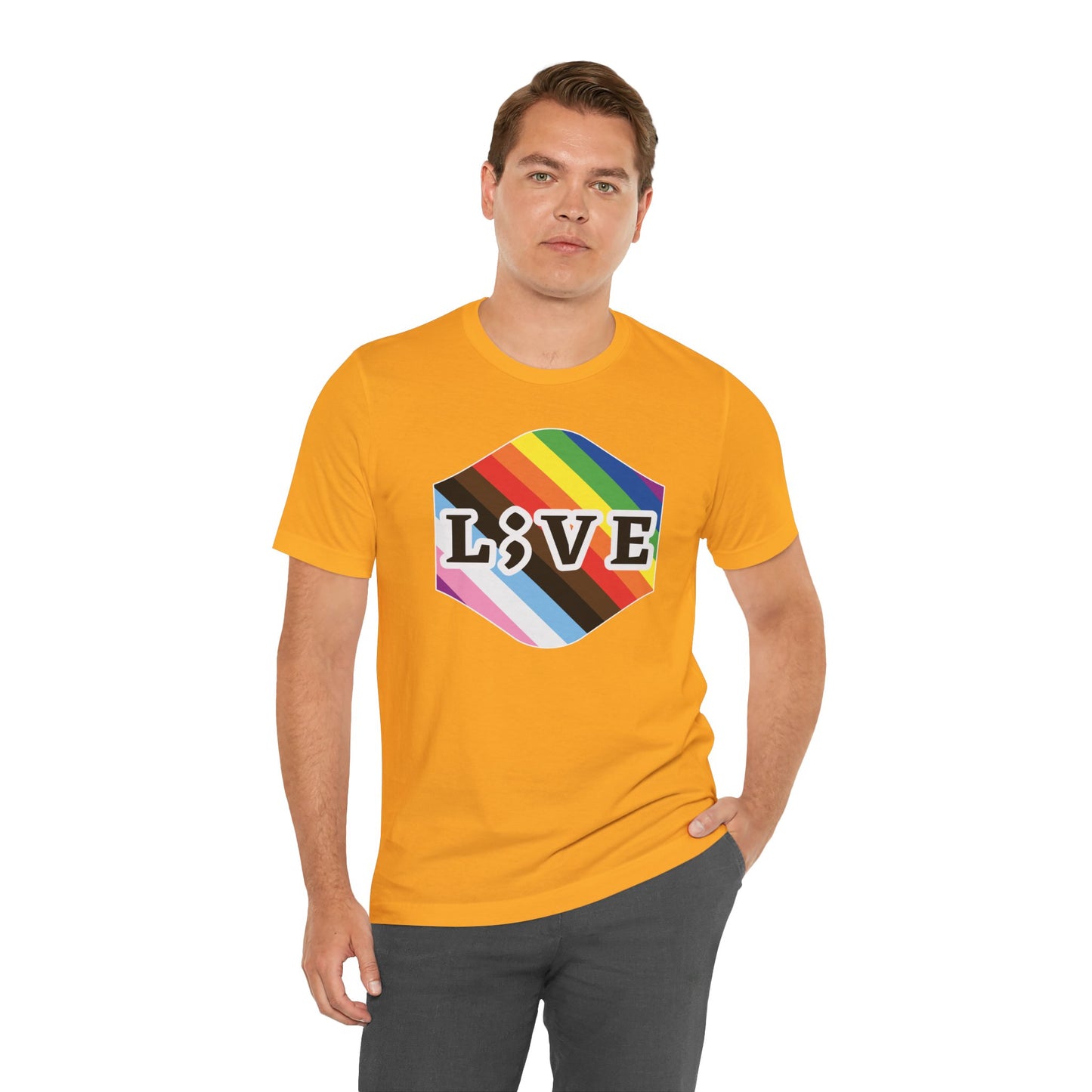 Unisex Tee: L;VE Pride Suicide Prevention Awareness T-Shirt