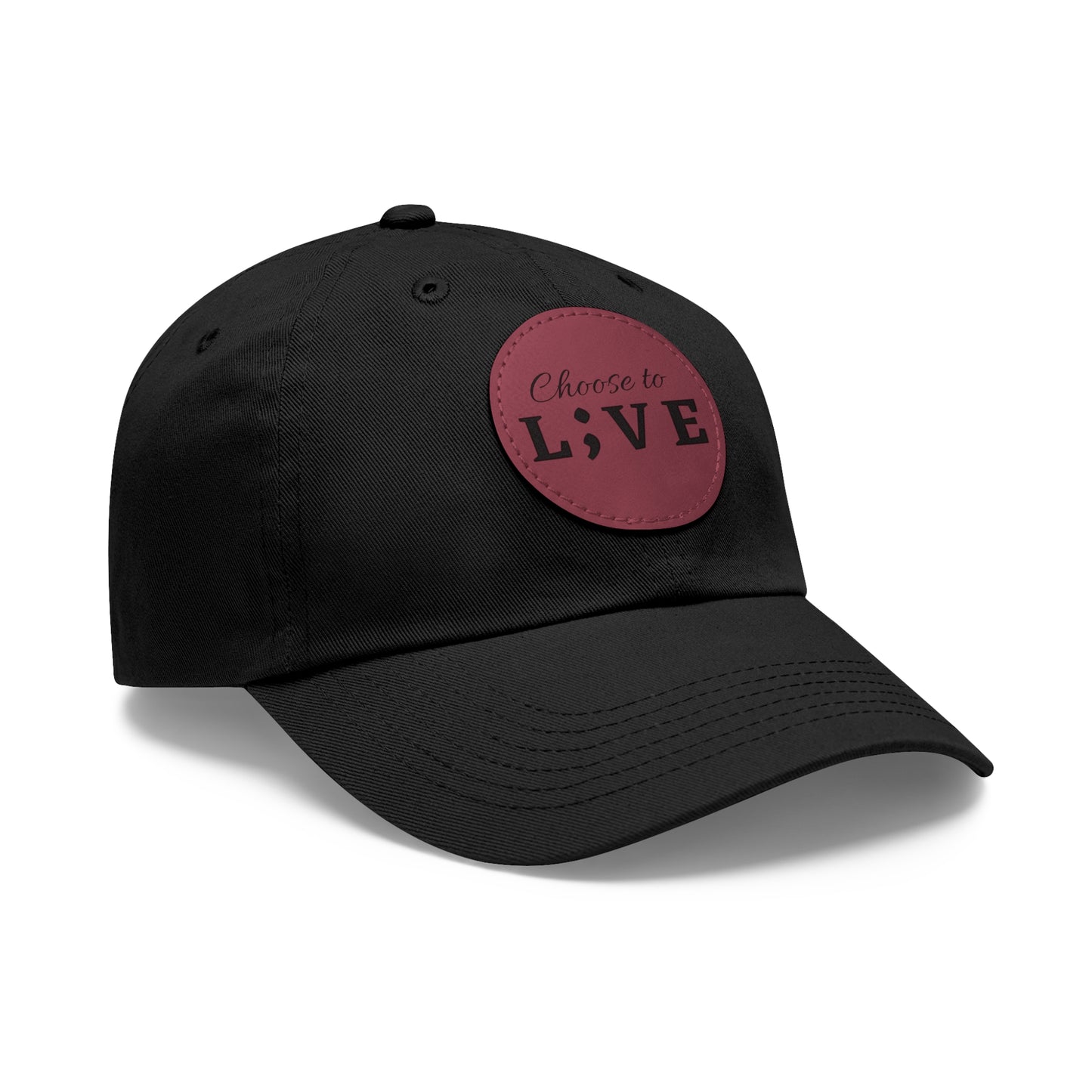 Choose to L;VE Classic Hat - Unisex Leather Patch Cap for Everyday Wear