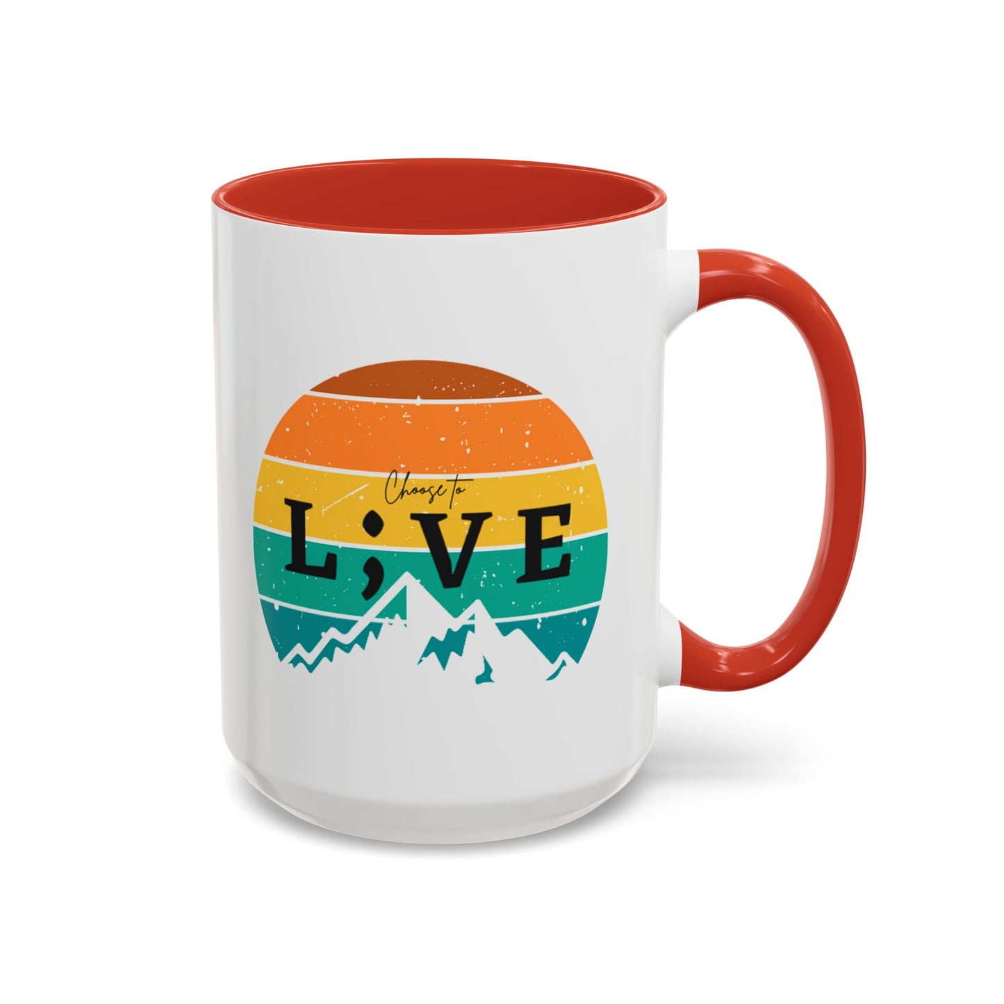 Self-Care Coffee Mug by Choose to L;VE. Colorful Inspirational Coffee Mug