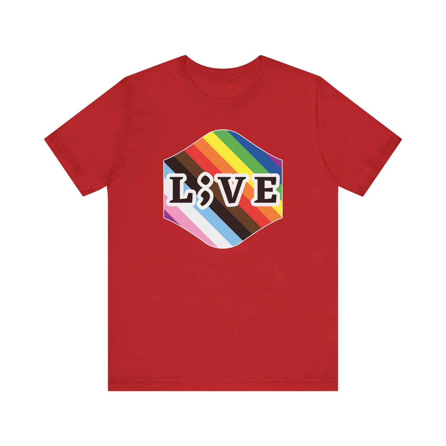 Unisex Tee: L;VE Pride Suicide Prevention Awareness T-Shirt