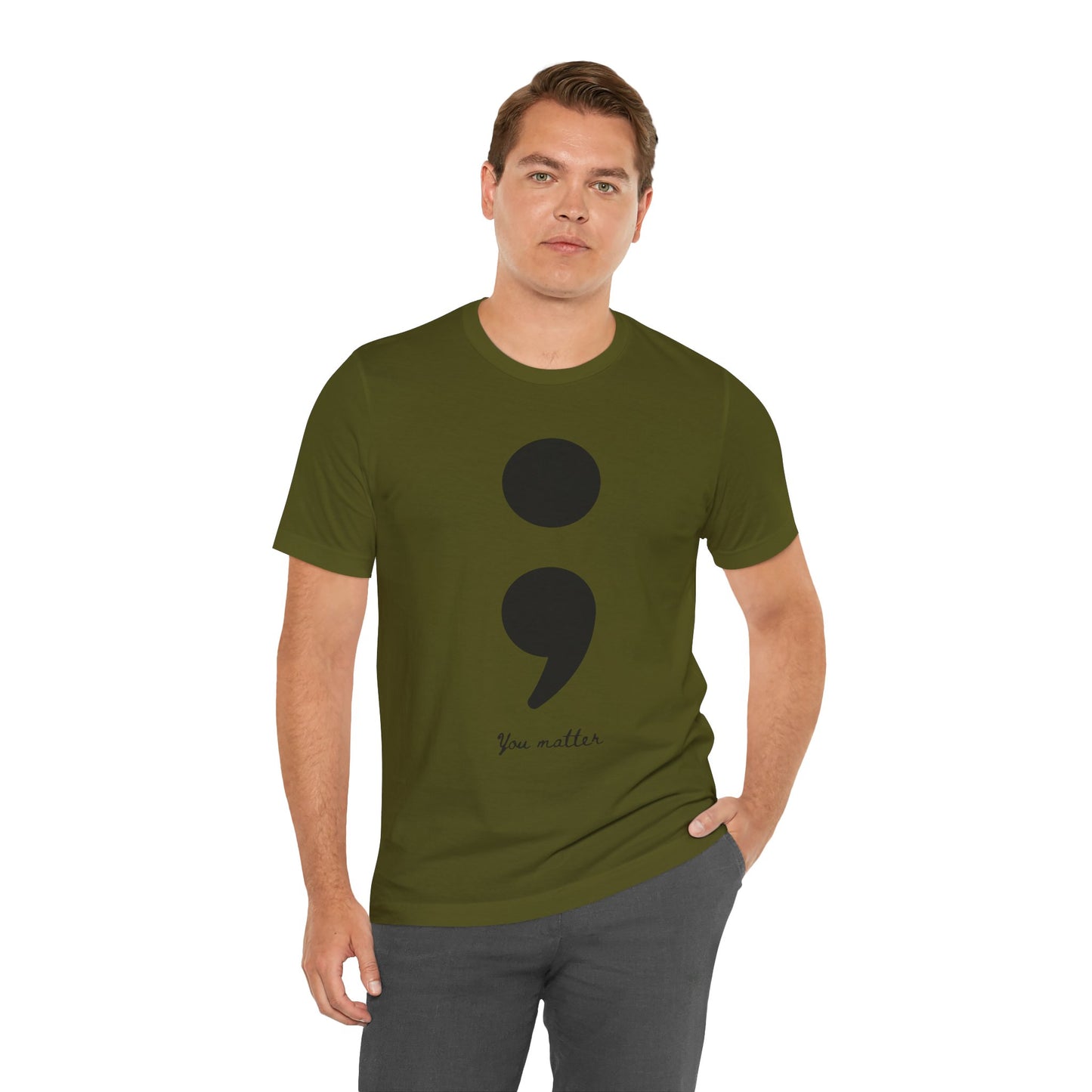Semicolon T-Shirt You Matter Suicide Prevention Mental Health Awareness