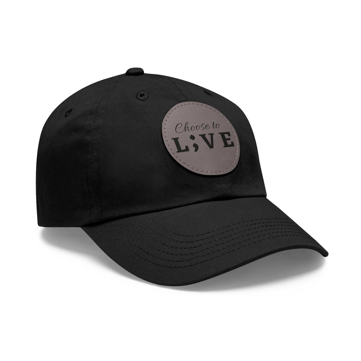 Choose to L;VE Classic Hat - Unisex Leather Patch Cap for Everyday Wear