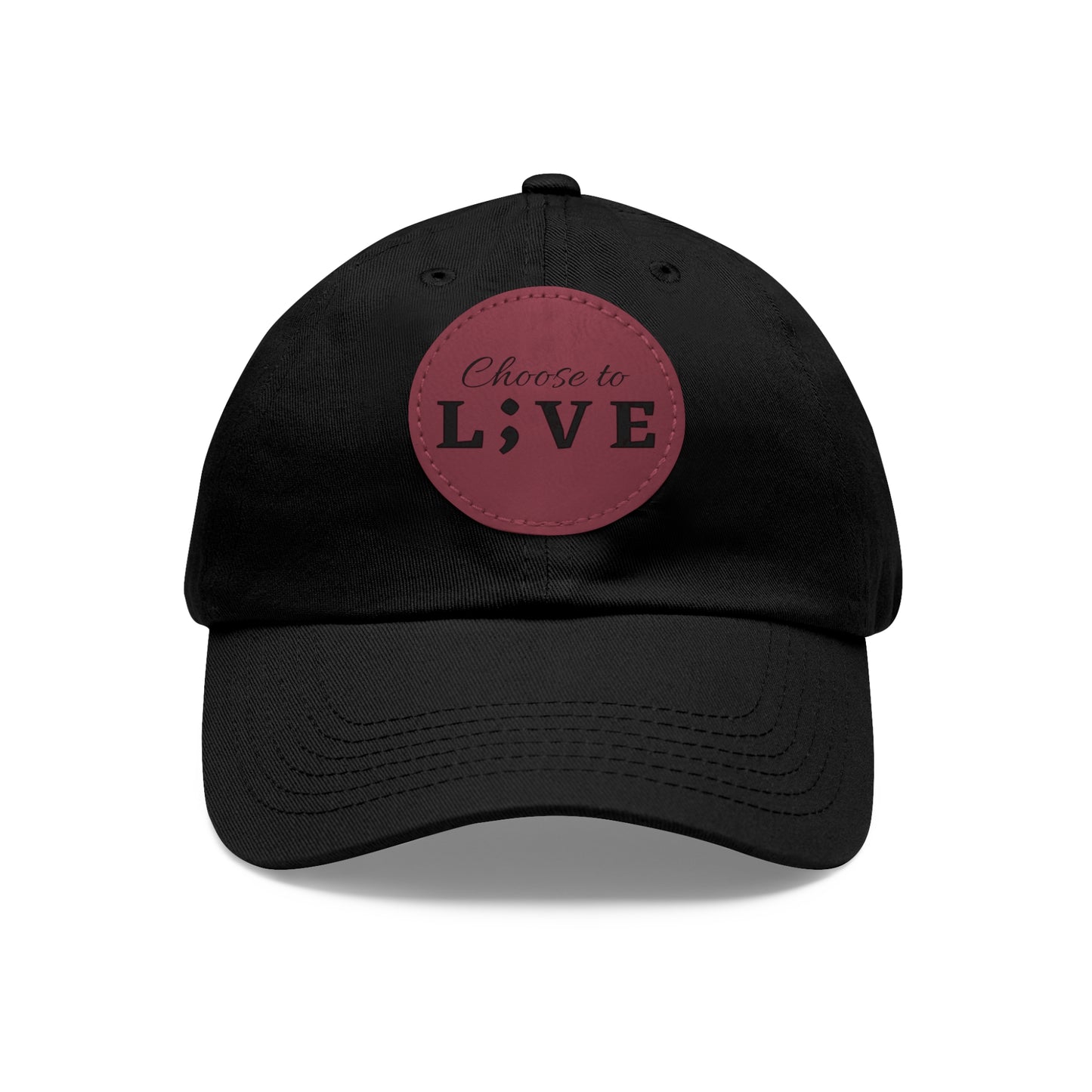 Choose to L;VE Classic Hat - Unisex Leather Patch Cap for Everyday Wear