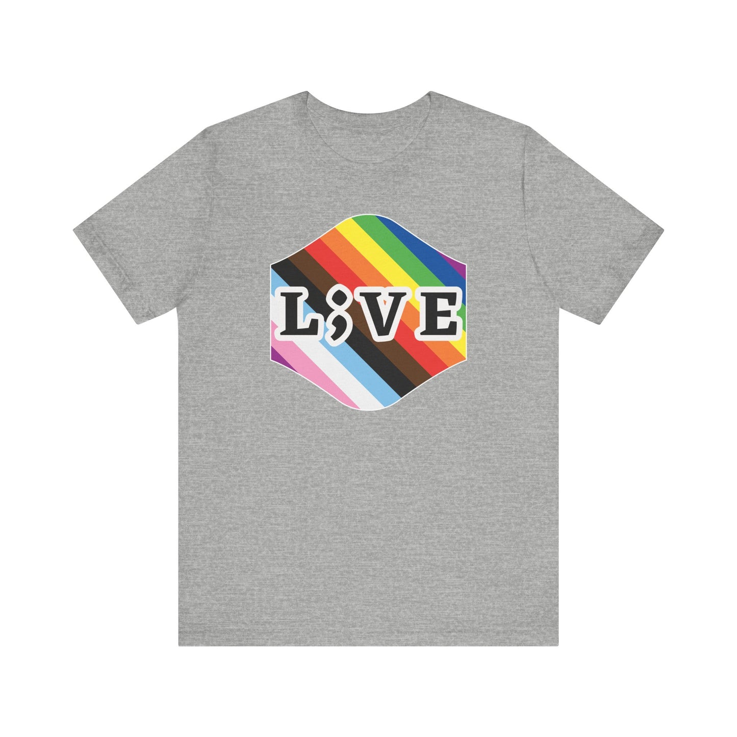 Unisex Tee: L;VE Pride Suicide Prevention Awareness T-Shirt