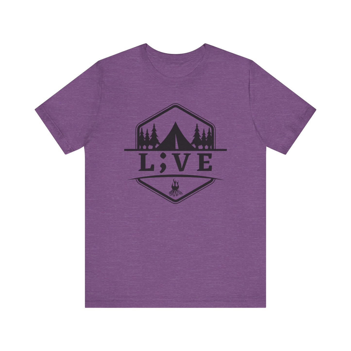 L;VE Camping Theme Suicide Prevention T-Shirt