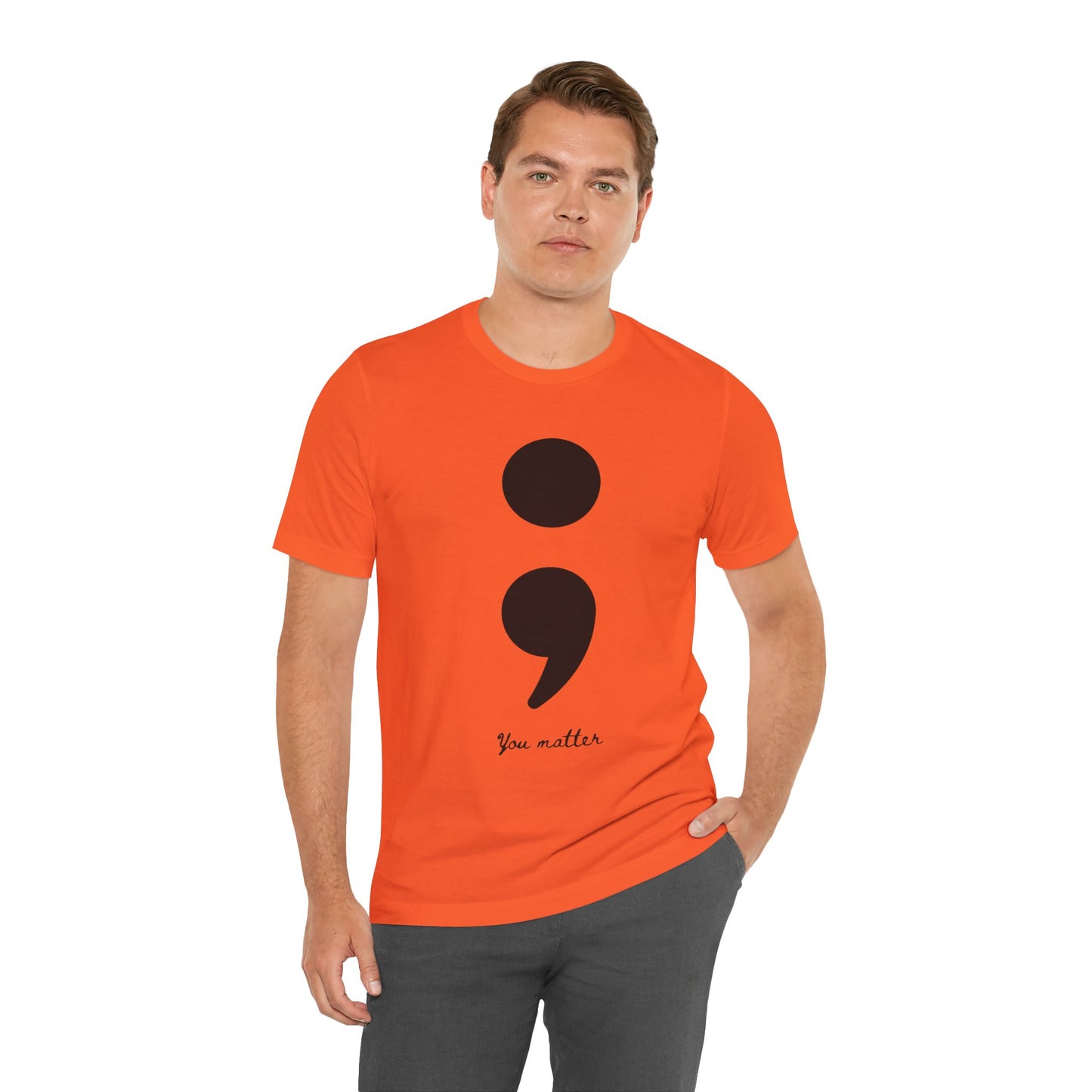 Semicolon T-Shirt You Matter Suicide Prevention Mental Health Awareness