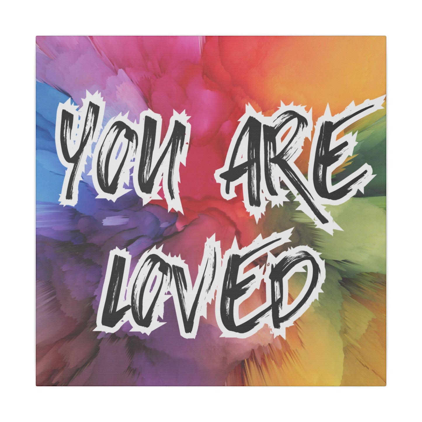 Canvas Print, You Are Loved Mental Health Awareness, Wall Art Decor, Inspirational Quote Gift, Supportive Home Decor,
