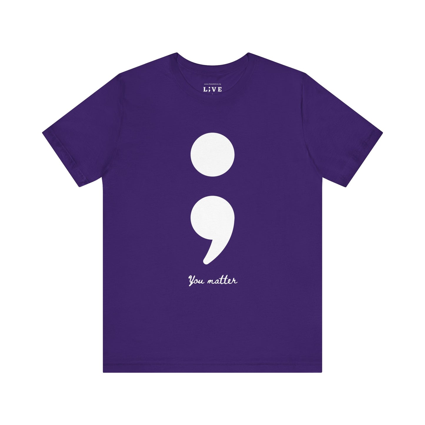 Semicolon Tee for Suicide Prevention