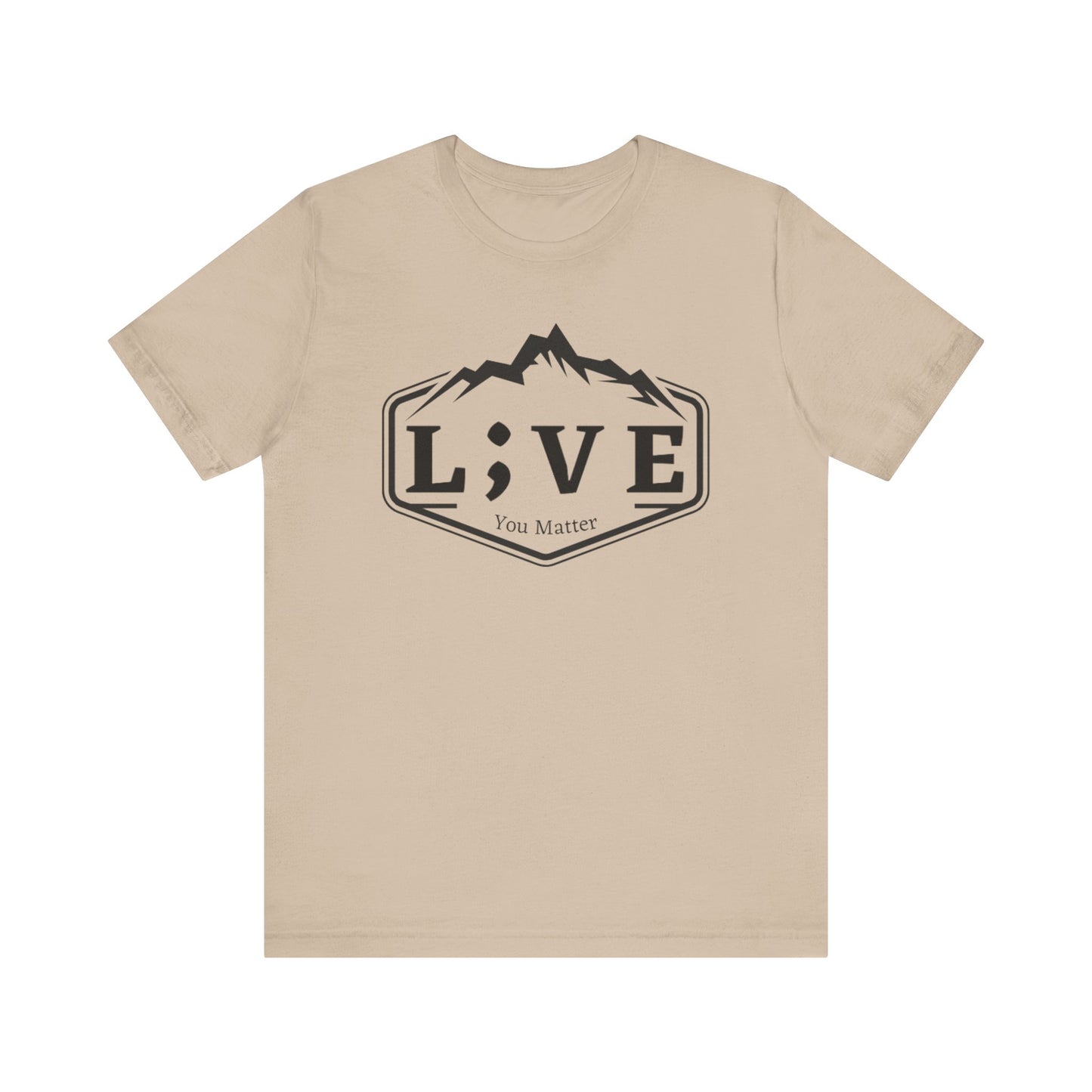 L;VE Branded T-shirt with Mountains