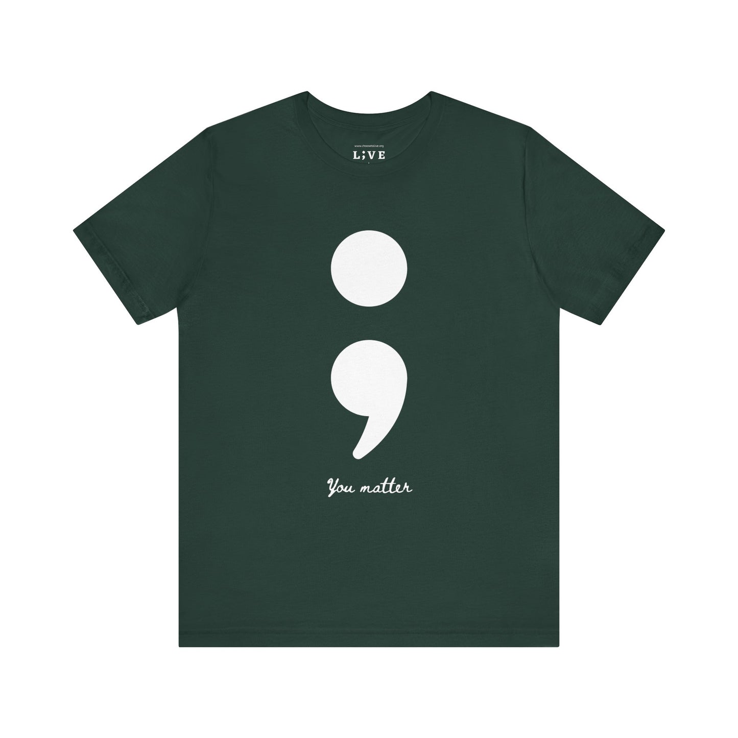Semicolon Tee for Suicide Prevention
