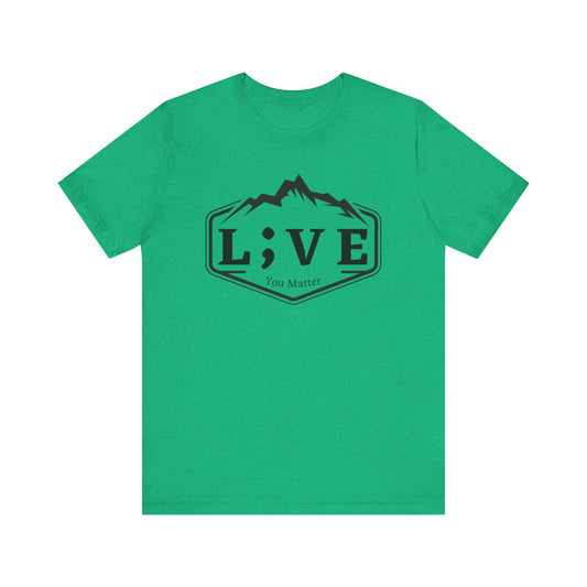 L;VE Branded T-shirt with Mountains