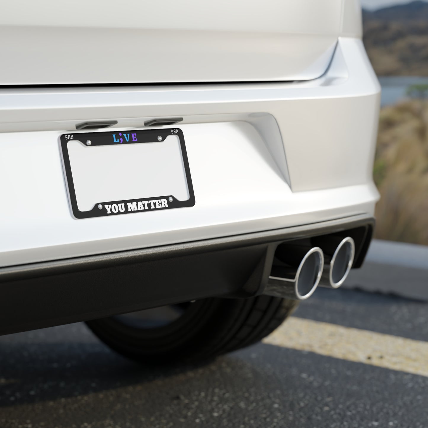 License Plate Frame - L;VE YOU MATTER