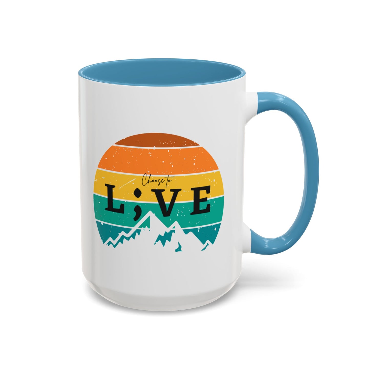 Choose to L;VE - "Anxie-tea in this mug" Accent Coffee Mug - Mental Health Funny Mug