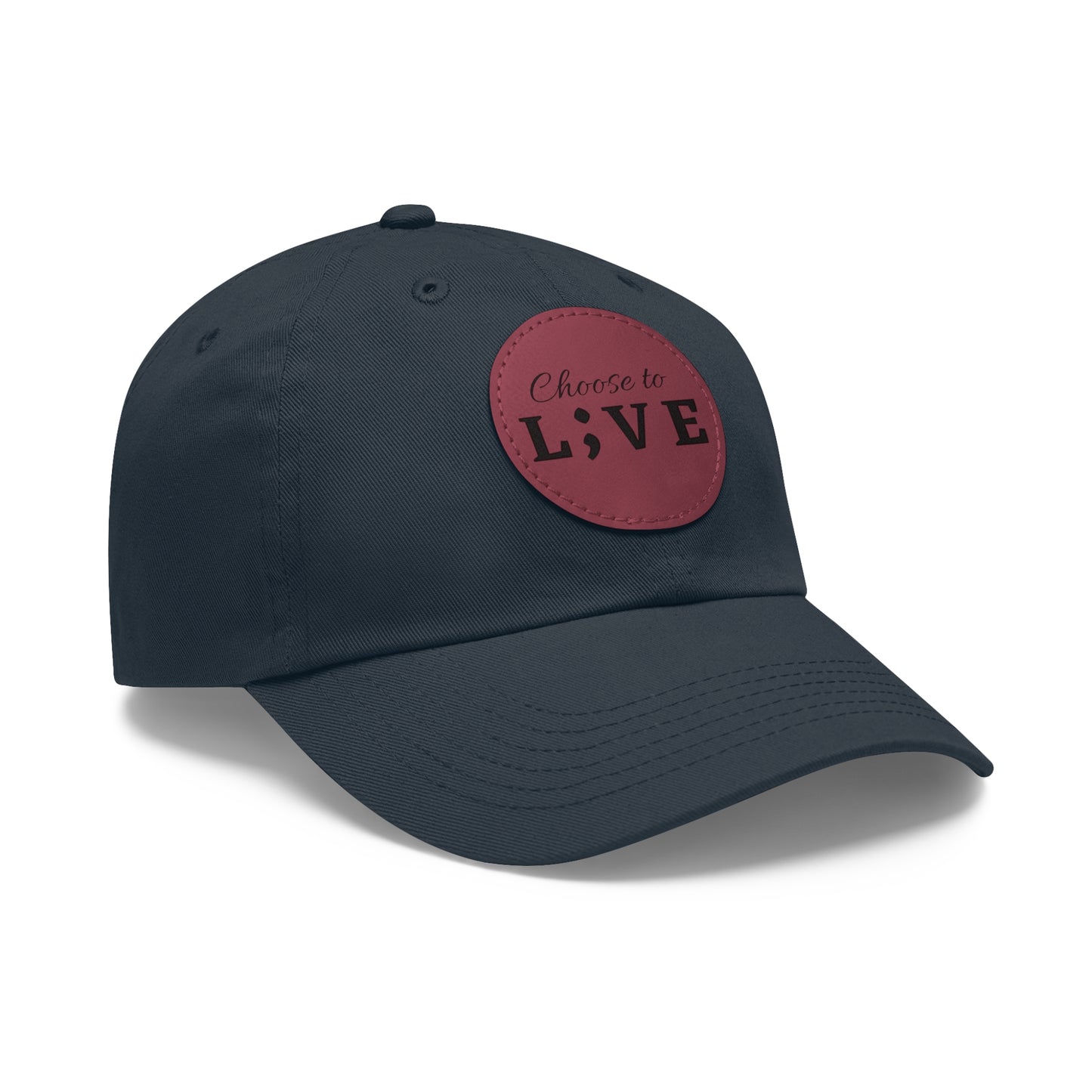 Choose to L;VE Classic Hat - Unisex Leather Patch Cap for Everyday Wear
