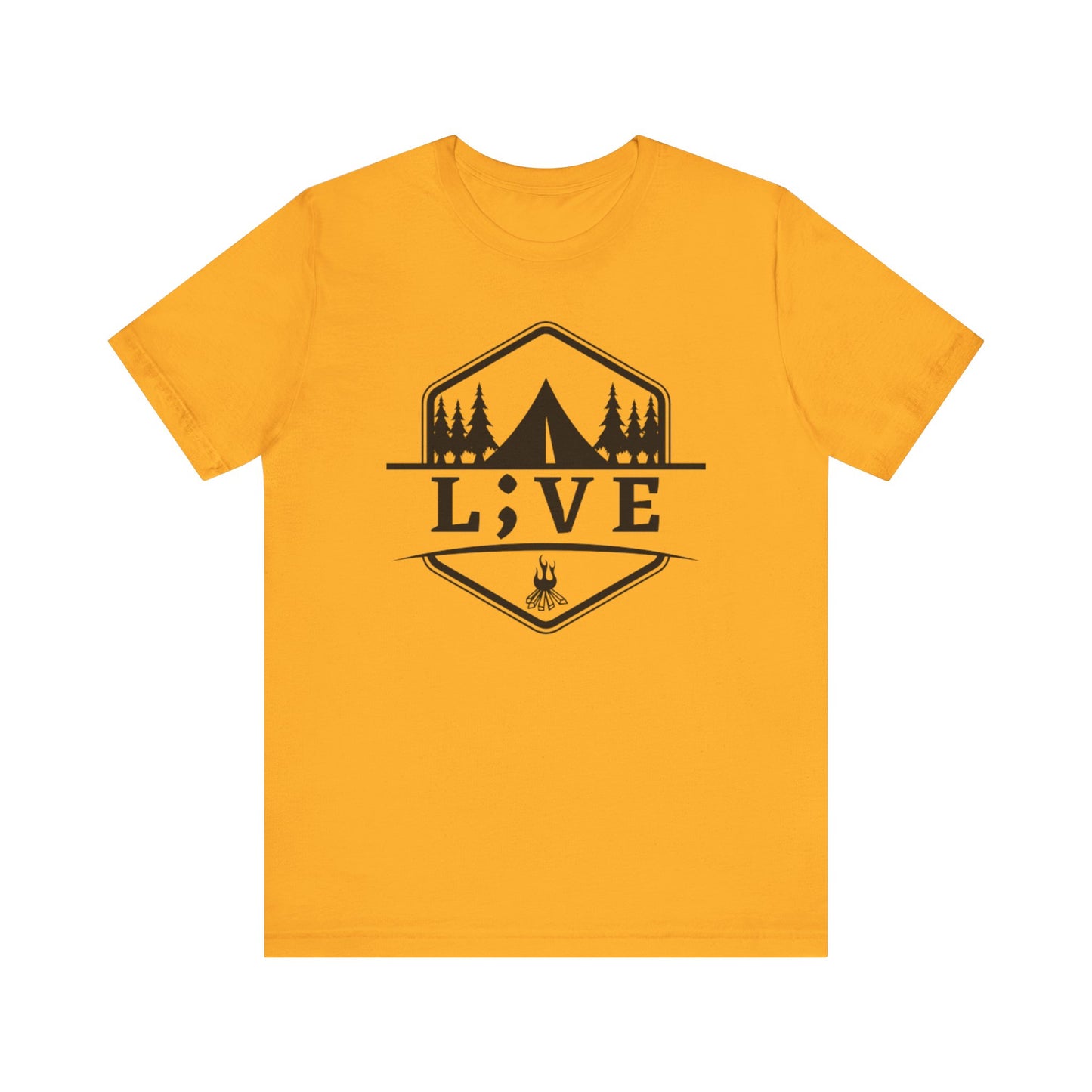 L;VE Camping Theme Suicide Prevention T-Shirt
