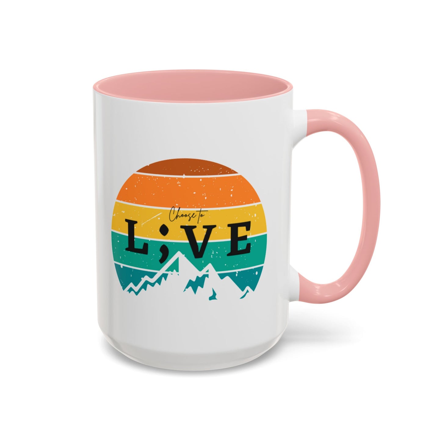 Choose to L;VE - "Anxie-tea in this mug" Accent Coffee Mug - Mental Health Funny Mug