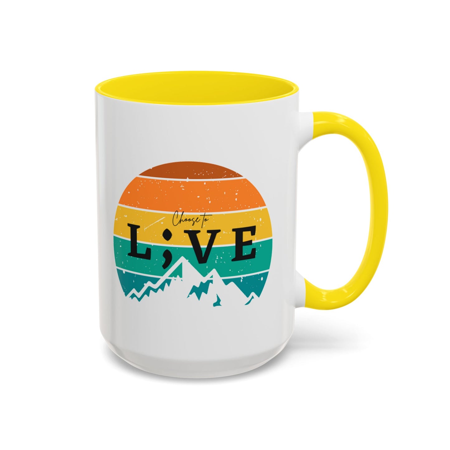 Self-Care Coffee Mug by Choose to L;VE. Colorful Inspirational Coffee Mug