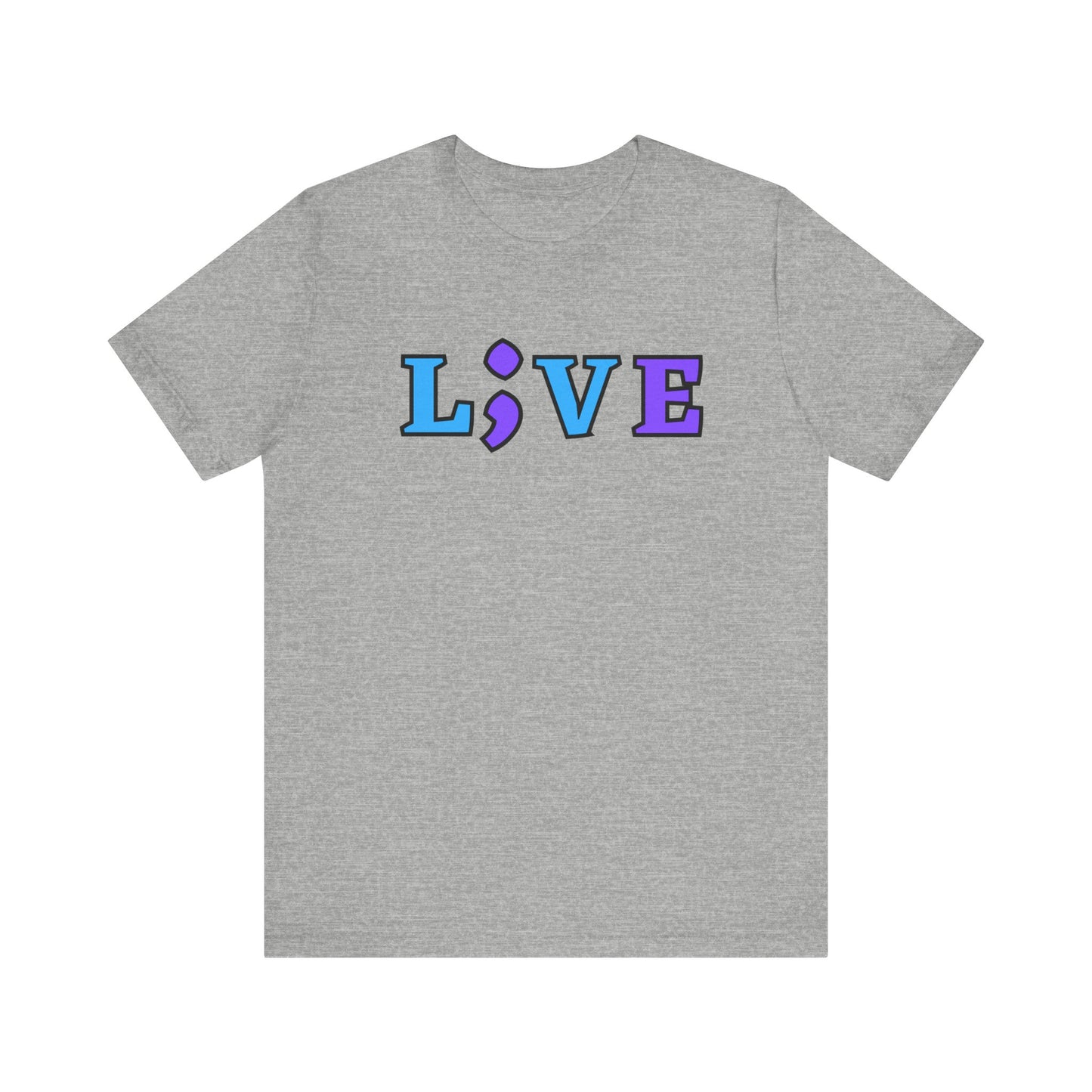 Suicide Prevention T-Shirt - L;VE, "You Matter", "Continue your story", and "Call 988"