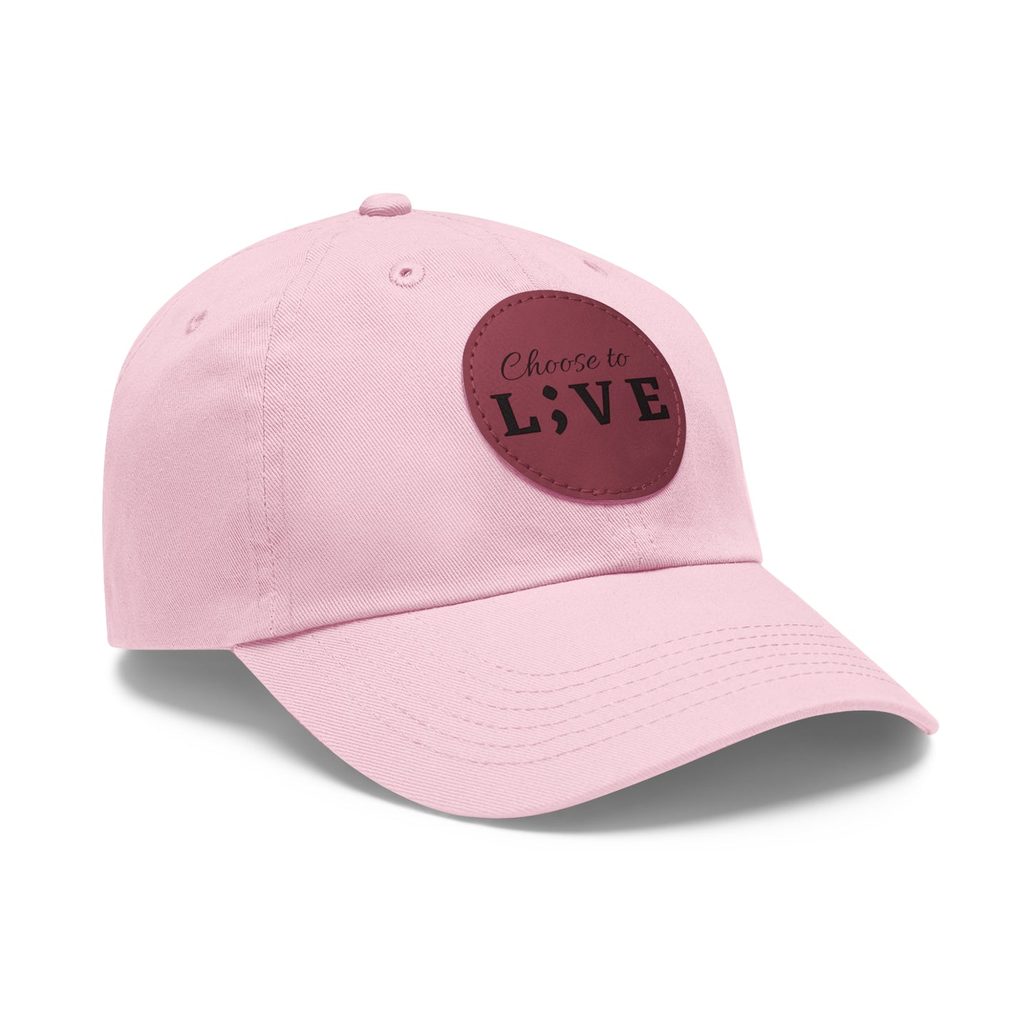 Choose to L;VE Classic Hat - Unisex Leather Patch Cap for Everyday Wear