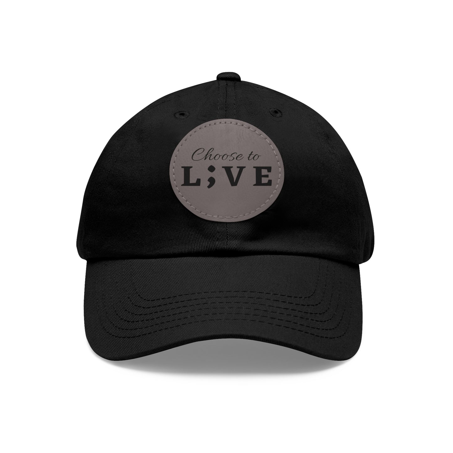 Choose to L;VE Classic Hat - Unisex Leather Patch Cap for Everyday Wear