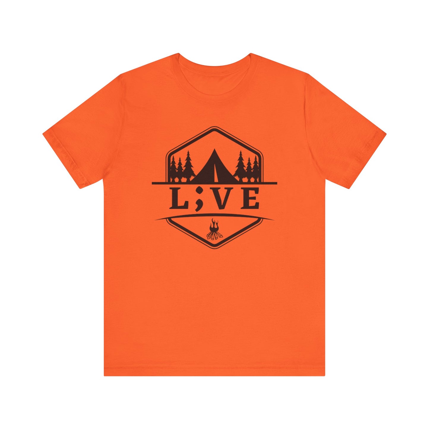 L;VE Camping Theme Suicide Prevention T-Shirt