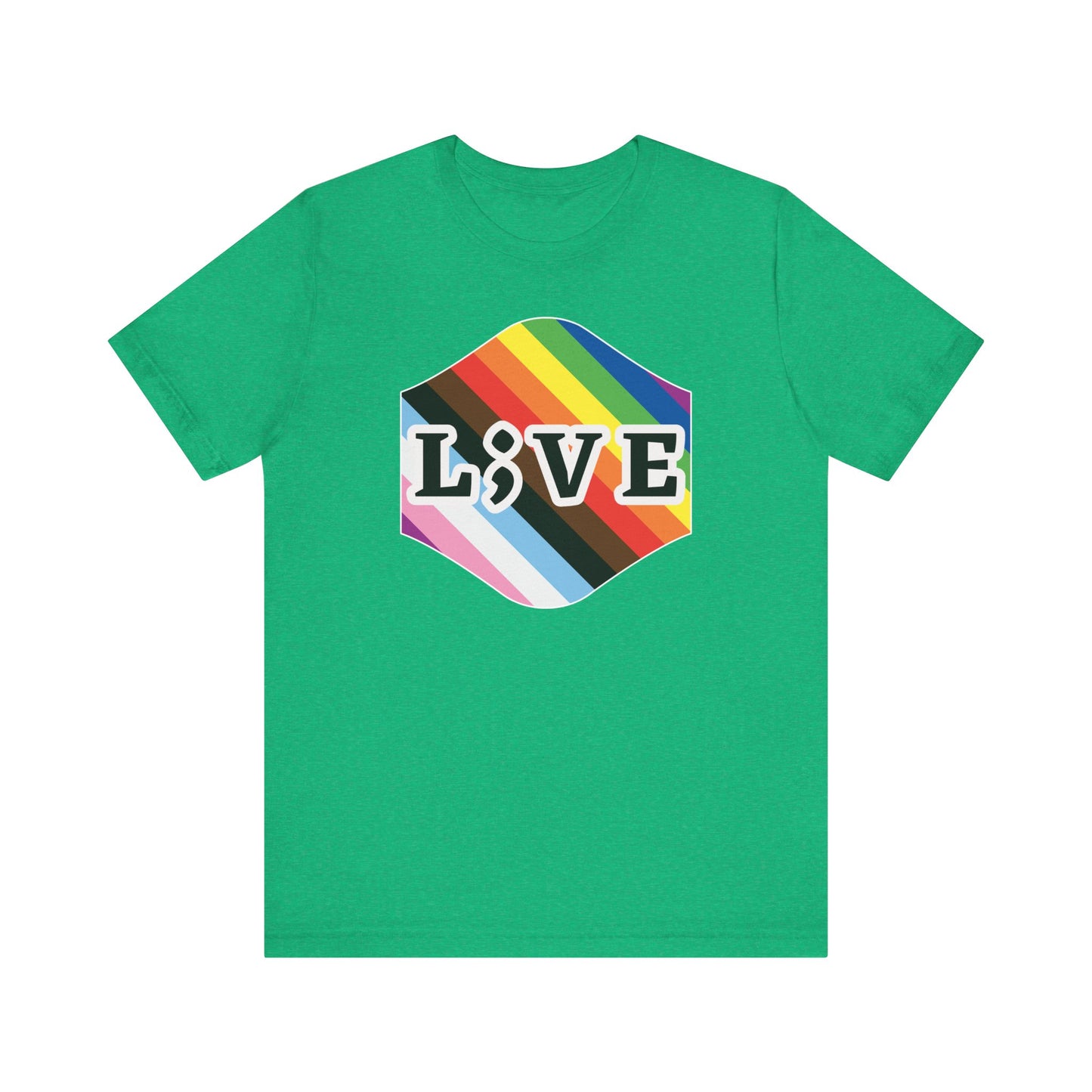 Unisex Tee: L;VE Pride Suicide Prevention Awareness T-Shirt