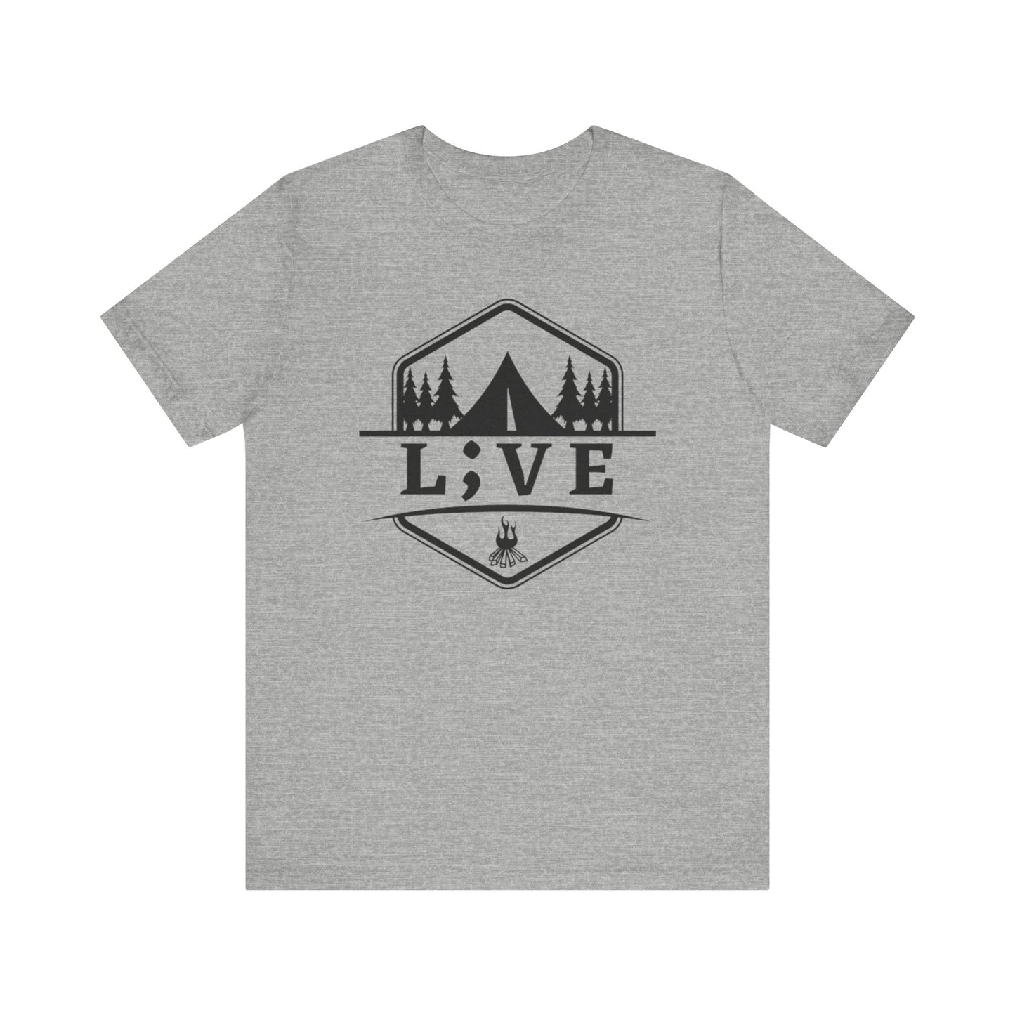 L;VE Camping Theme Suicide Prevention T-Shirt