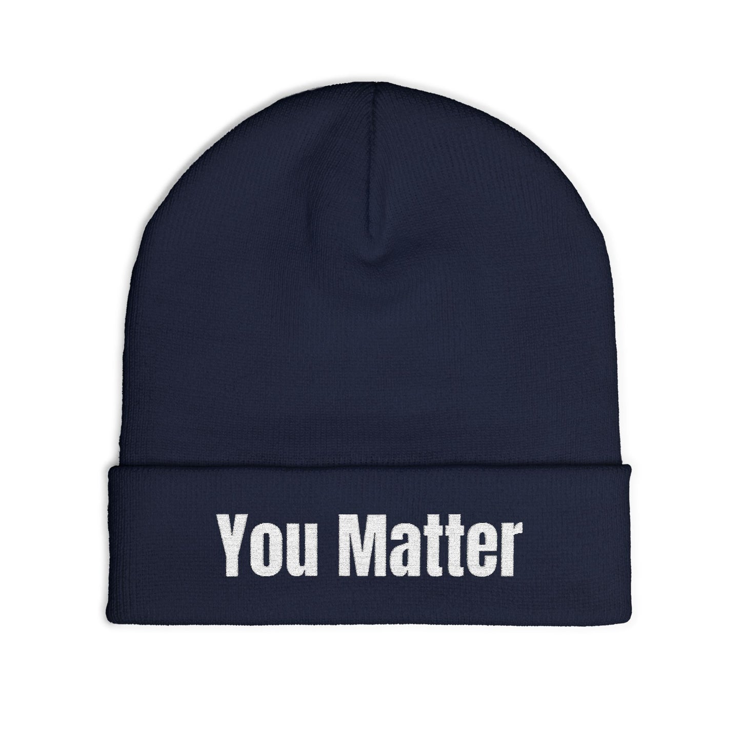 Inspirational Knit Beanie - You Matter, Cozy Hat, Winter Accessory, Thoughtful Gift, Beanie for All Occasions