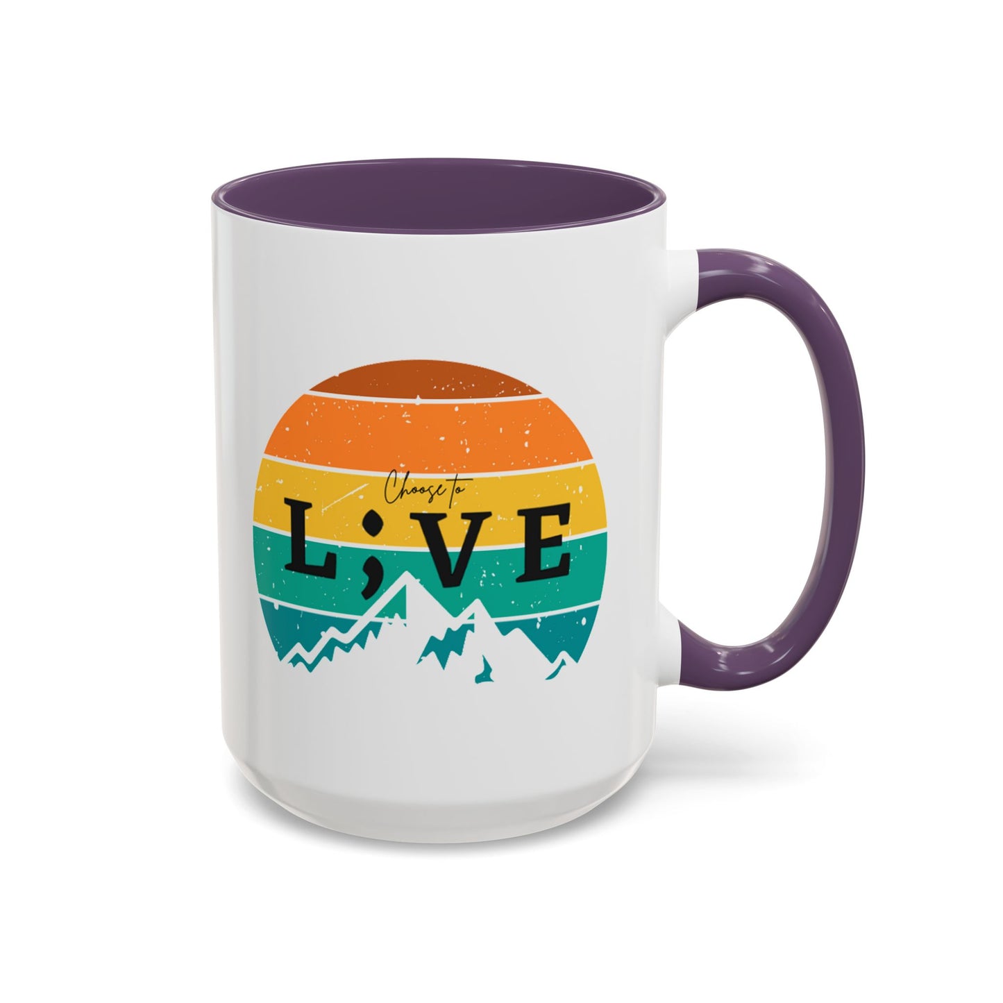 Self-Care Coffee Mug by Choose to L;VE. Colorful Inspirational Coffee Mug
